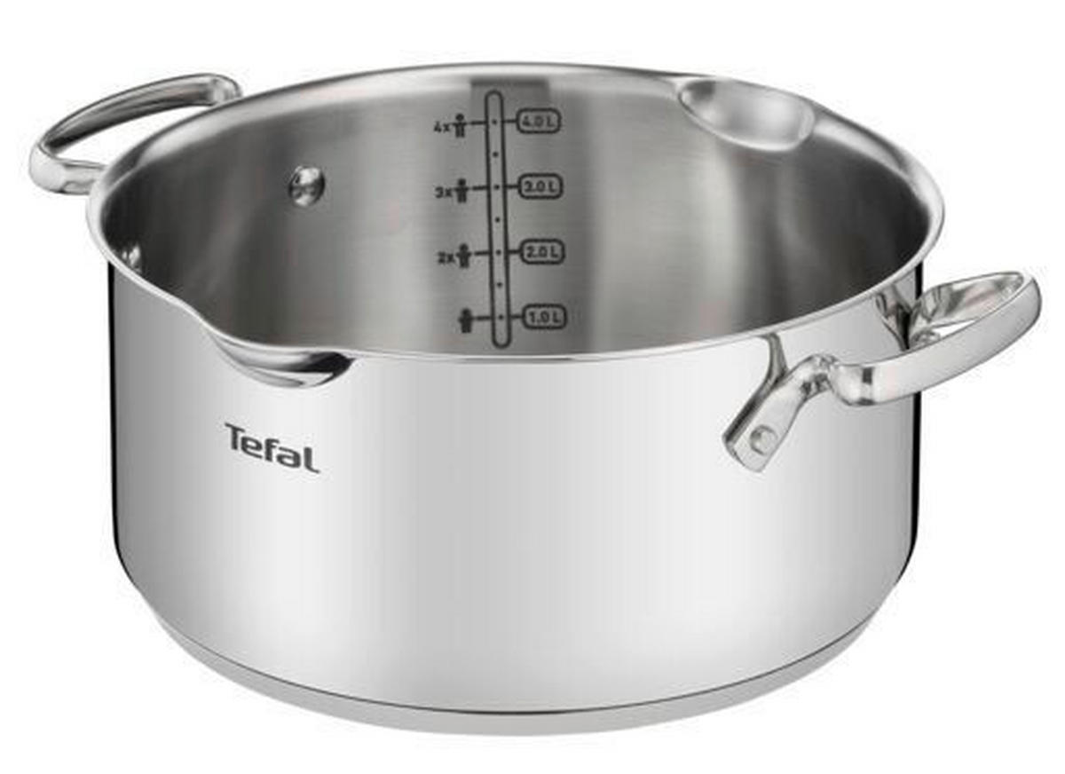 PÖRKÖLTES FŐZŐEDÉNY 2.8 l  - világosszürke/szürke, Basics, üveg/fém (15.65cm) - Tefal