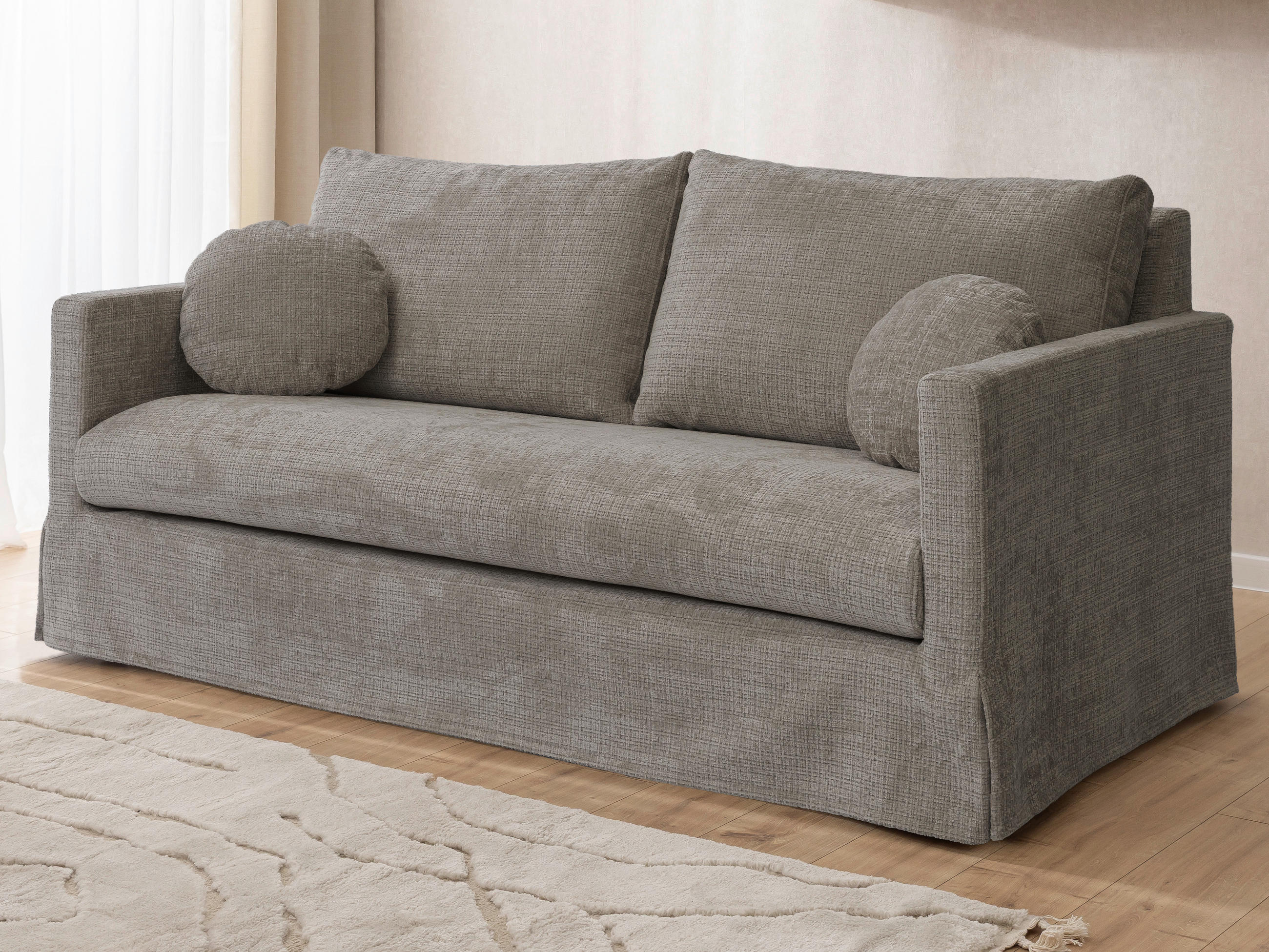3-SITZER-BEZUG - Braun, Design, Textil (195/89/95cm) - P & B