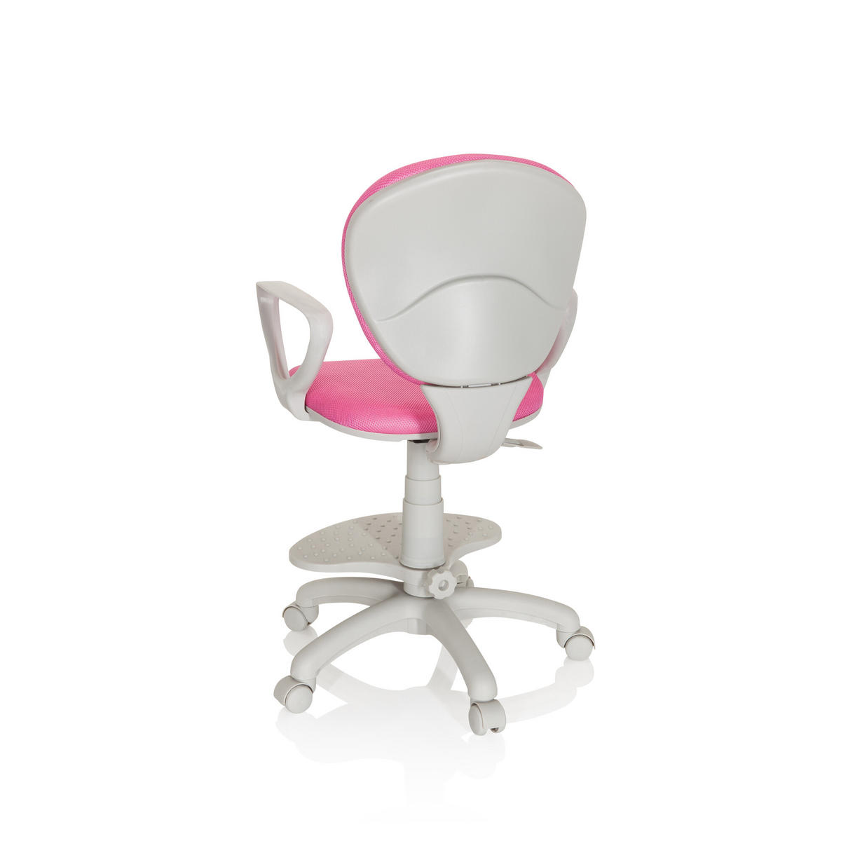 MLADINSKI VRTLJIVI STOL umetna masa siva, pink  - pink/siva, Basics, umetna masa (53/83-95/51cm) - MID.YOU