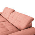 ECKSOFA in Webstoff Koralle  - Koralle/Schwarz, Design, Textil/Metall (180/265cm) - Carryhome