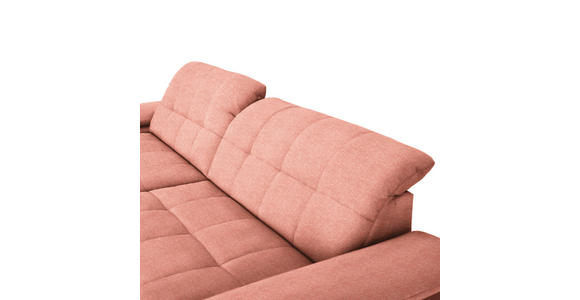 ECKSOFA in Webstoff Koralle  - Koralle/Schwarz, Design, Textil/Metall (180/265cm) - Carryhome