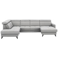 WOHNLANDSCHAFT Flachgewebe Naturfarben  - Schwarz/Naturfarben, Konventionell, Textil/Metall (215/333/174cm) - Beldomo System