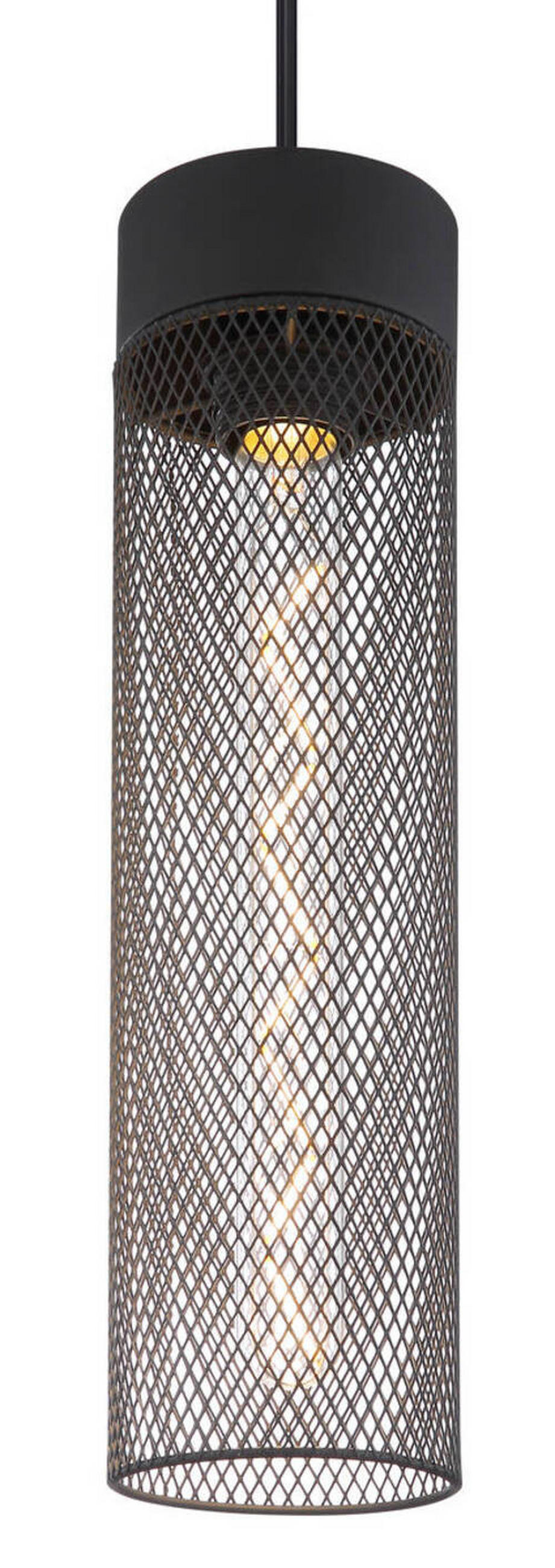 VISEČA SVETILKA        10/120 cm      E27 - črna, Design, kovina (10/120cm) - Globo