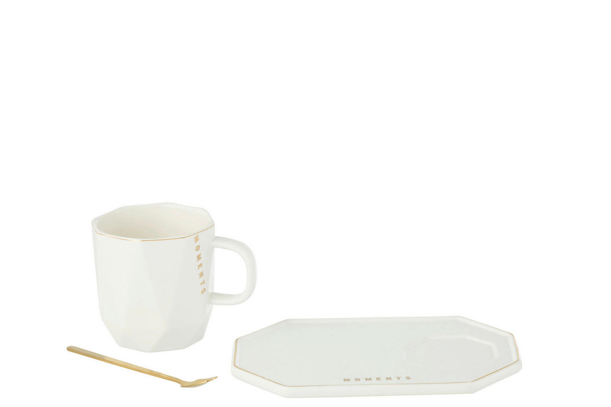 BECHER  - Weiss, Basics, Keramik (17,8/12,2/8cm) - Ambia Home