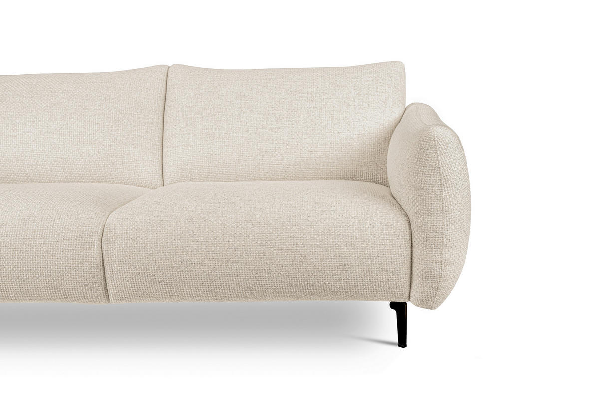 2,5-SITS SOFFA i beige  - beige/svart, Design, metall/trä (191/75/96cm) - Best Price