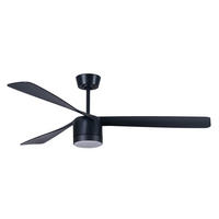 DECKENVENTILATOR   142 cm   - Schwarz, Trend, Kunststoff/Metall (142cm) - P & B