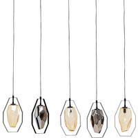 HÄNGELEUCHTE Diamond 110/130/12 cm   - MODERN, Glas/Metall (110/130/12cm) - Kare-Design