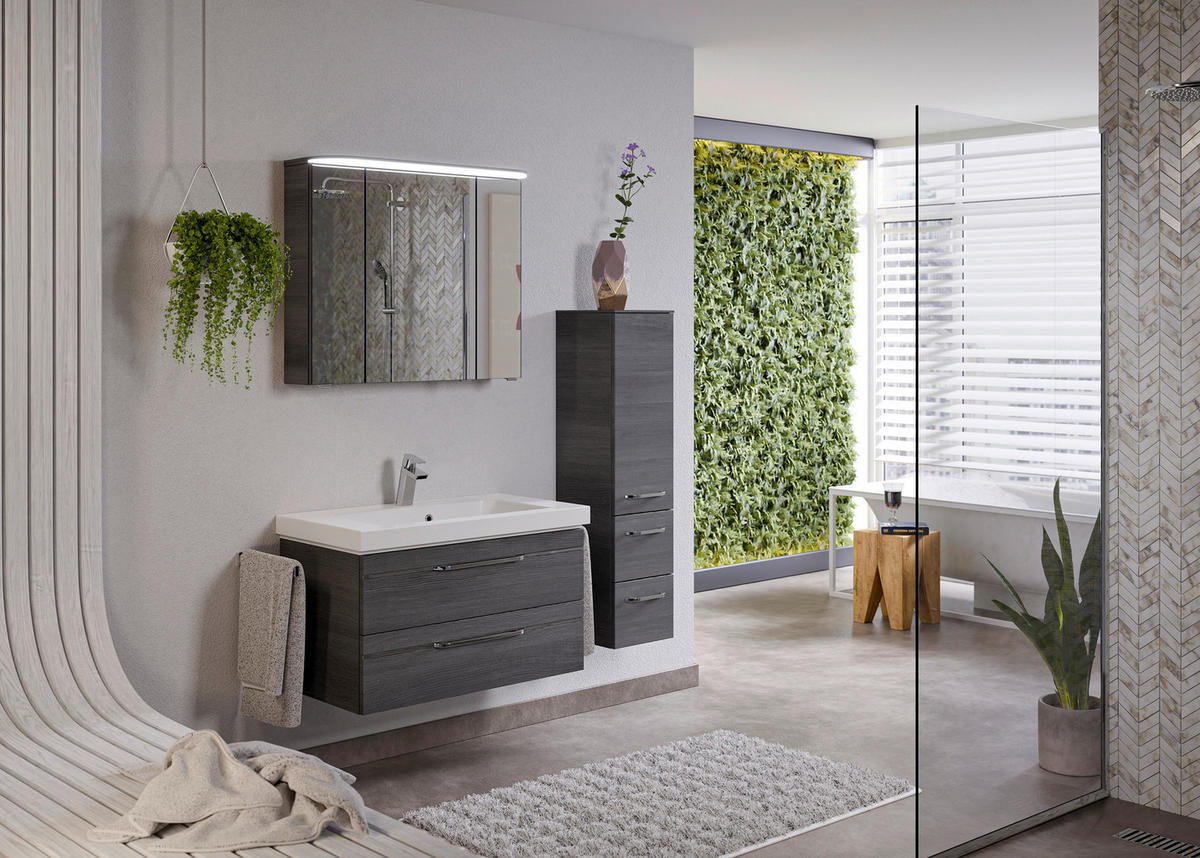 BADEZIMMER  in 122 cm  - Chromfarben/Graphitfarben, KONVENTIONELL, Glas/Holzwerkstoff (122cm) - Pelipal