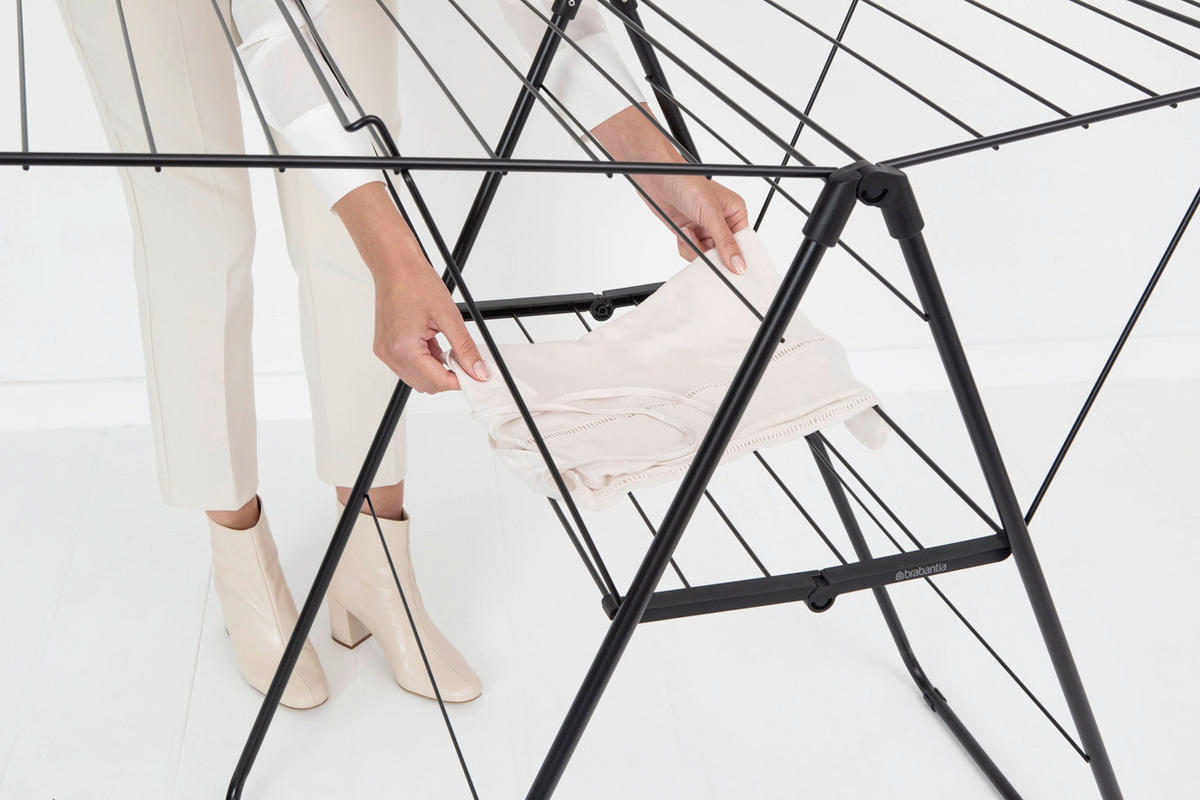 STANDTROCKNER  - Schwarz, Basics, Metall (59.2/98.4/5cm) - Brabantia