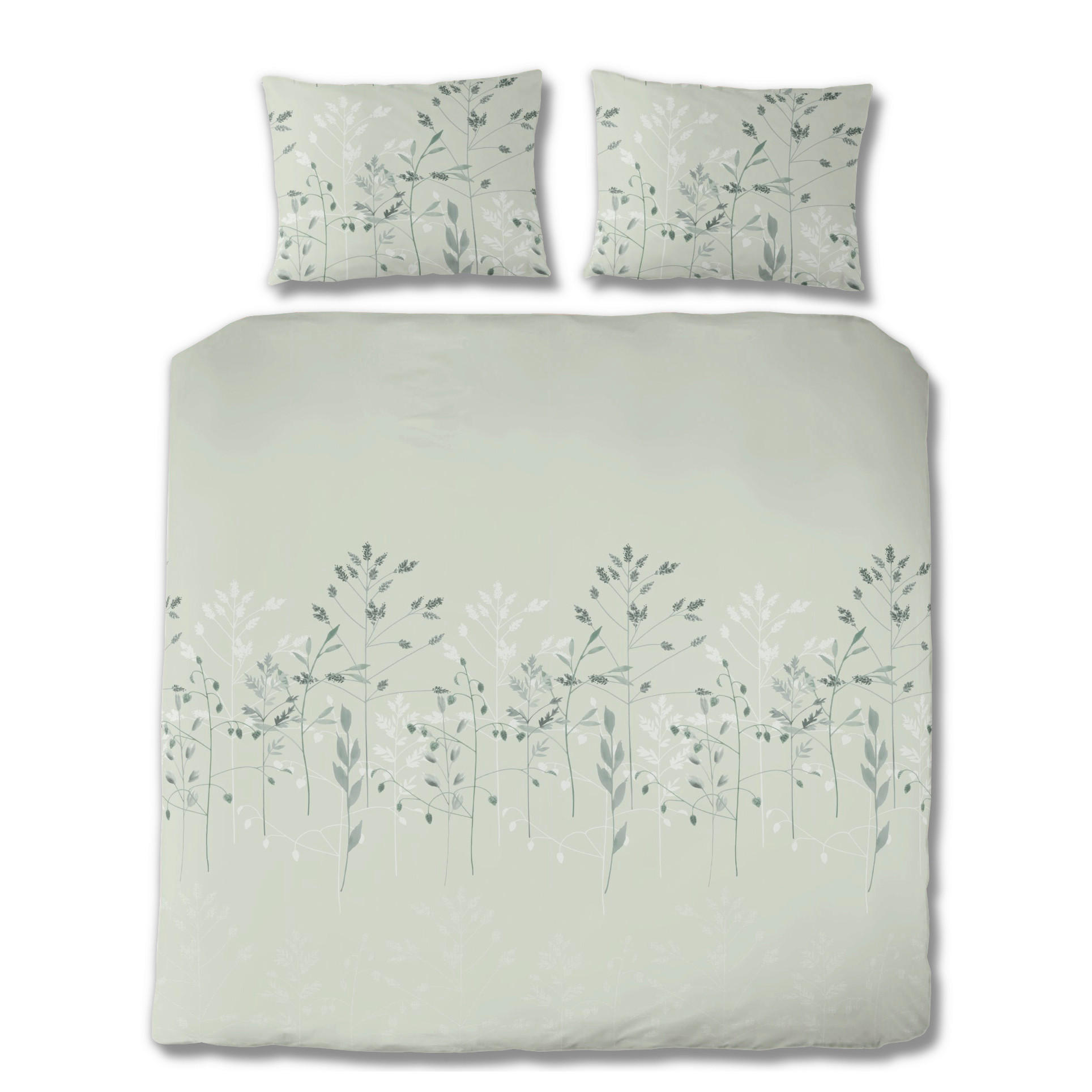 BETTWÄSCHE 3-teilig Satin 200/200 cm  - Salbeigrün, Basics, Textil (200/200cm) - Florella