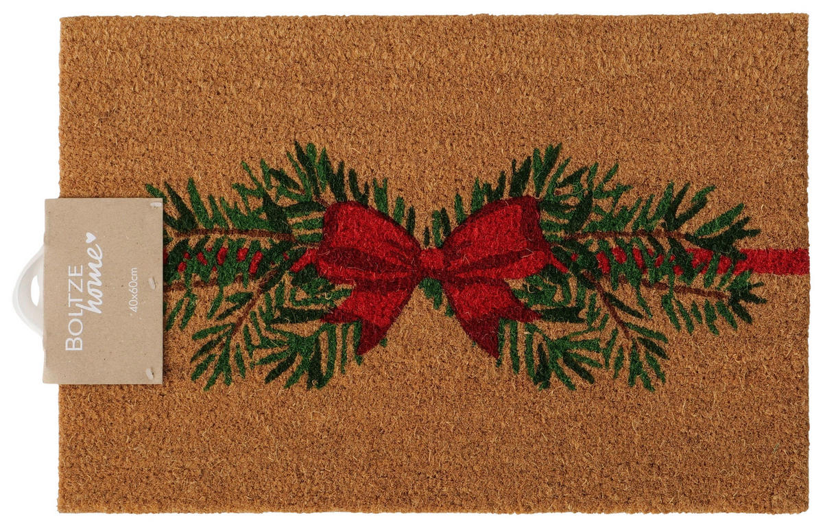 FUßMATTE  - Naturfarben/Grün, LIFESTYLE, Kunststoff/Textil (60/40/1,5cm)