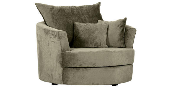 SESSEL in Chenille Grün  - Schwarz/Grün, KONVENTIONELL, Textil/Metall (115/72/115cm) - Carryhome