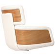 ARMLEHNSTUHL  Wippfunktion, Sitzfläche 360° drehbar, automatische Rückholfunktion Webstoff  - Eichefarben/Creme, Design, Holz/Textil (62/92/66cm) - Dieter Knoll