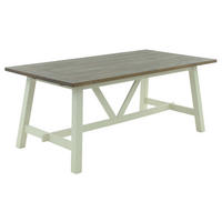 MATBORD i trä 190/95/75 cm   - vit/grå, Design, trä (190/95/75cm)