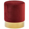TABURET, kov, textil, 35/42/35 cm - bordeaux/barvy zlata, Trend, kov/textil (35/42/35cm) - Xora