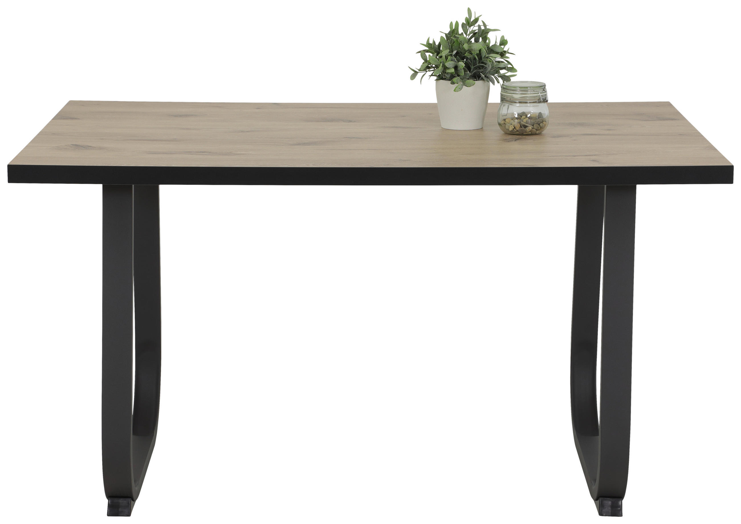 ESSTISCH rechteckig Anthrazit, Eichefarben  - Eichefarben/Anthrazit, Trend, Holzwerkstoff (140/90/76cm) - Boxxx