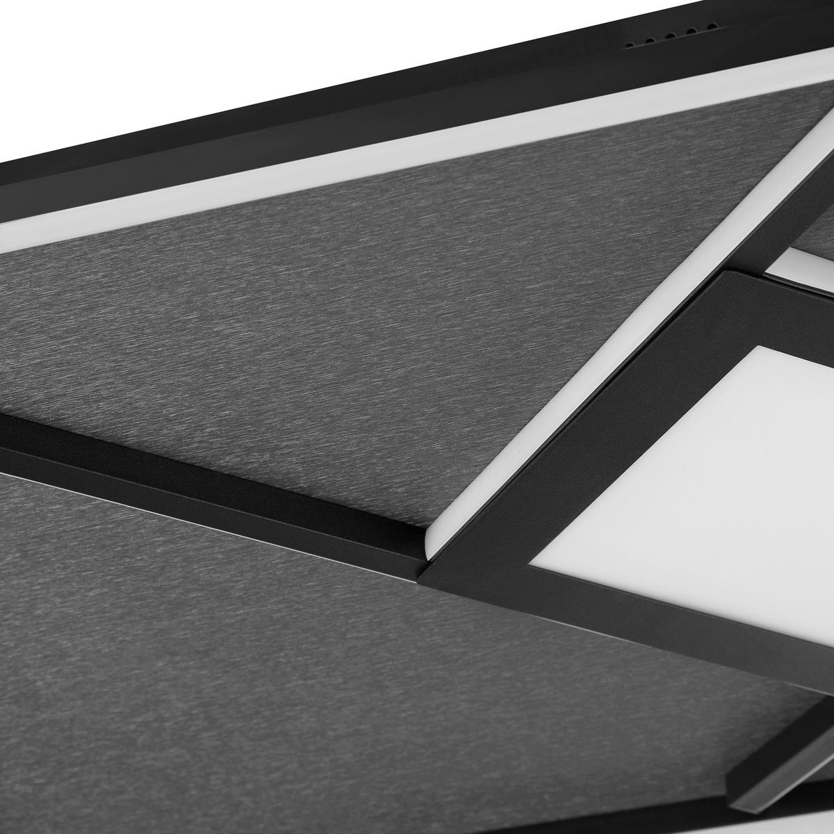 LED-DECKENLEUCHTE   - Schwarz, Design, Kunststoff/Textil (4,7/71/41cm) - Brilliant