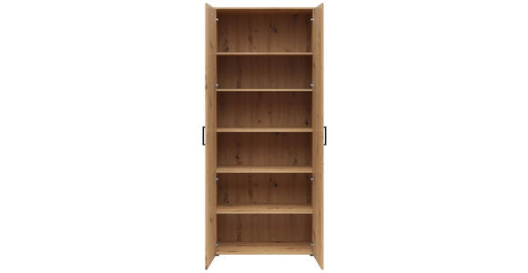 MEHRZWECKSCHRANK 80/195/40 cm  - Anthrazit/Schwarz, MODERN, Holzwerkstoff/Kunststoff (80/195/40cm) - Carryhome