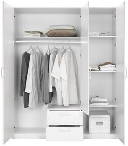 Kleiderschrank 3 Turig In Weiss Bestellen