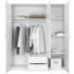 KLEIDERSCHRANK in Weiß - Silberfarben/Weiß, KONVENTIONELL, Holzwerkstoff/Metall (157/194/54cm) - Xora KLEIDERSCHRANK in Weiß - Silberfarben/Weiß, KONVENTIONELL, Holzwerkstoff/Metall (157/194/54cm) - Xora