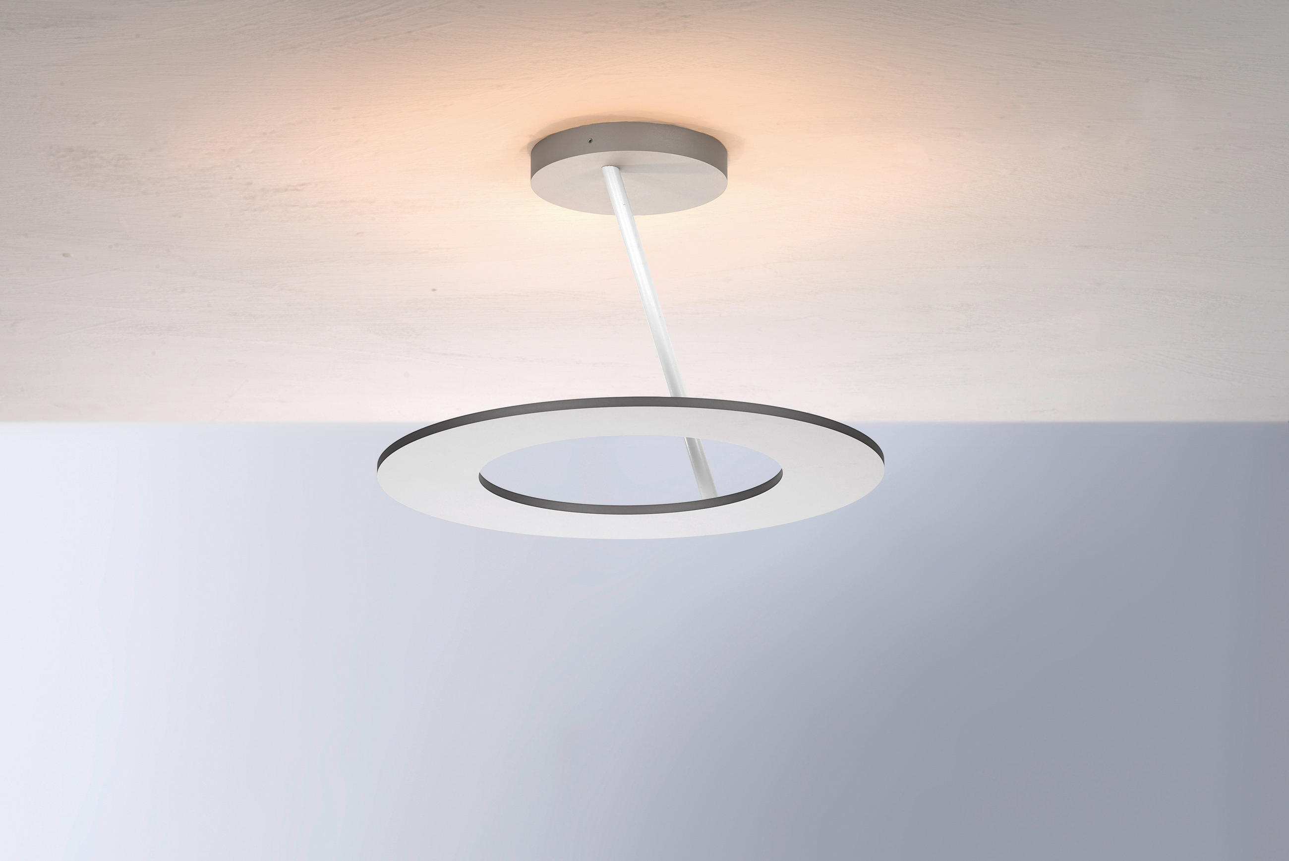LED-DECKENLEUCHTE Stella 45/20 cm   - Alufarben/Weiß, Design, Metall (45/20cm) - BOPP