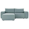 ECKSOFA LOOKS II Hellblau Webstoff  - Schwarz/Hellblau, Design, Kunststoff/Textil (160/242cm) - LOOKS by W.Joop