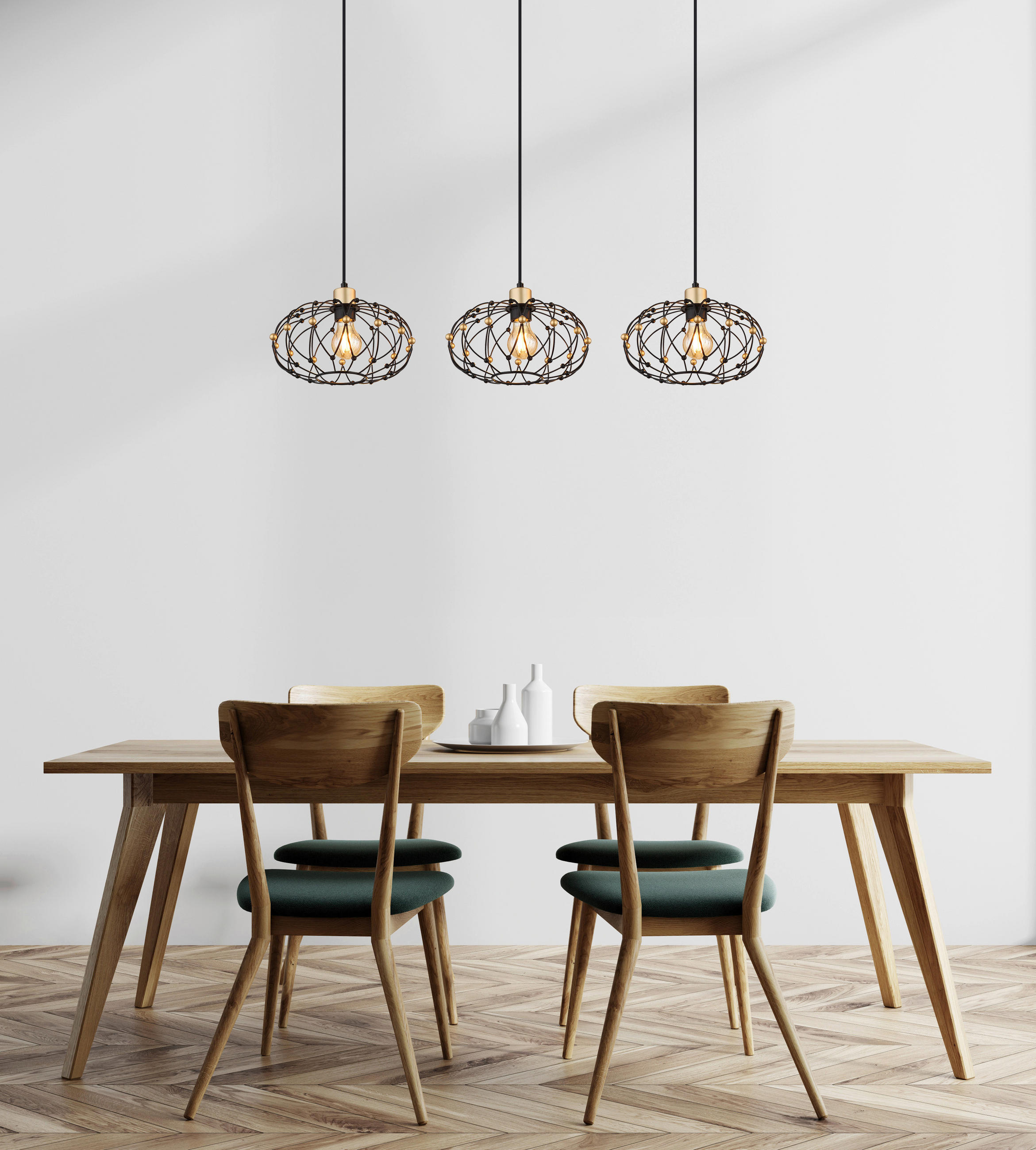VISEČA SVETILKA  GREYS   95/28/150 cm         E27 - zlate barve/črna, Design, kovina/umetna masa (95/28/150cm) - Globo