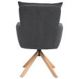 ARMLEHNSTUHL  in Cord  - Anthrazit/Buchefarben, Design, Holz/Textil (60/95/67cm) - Novel