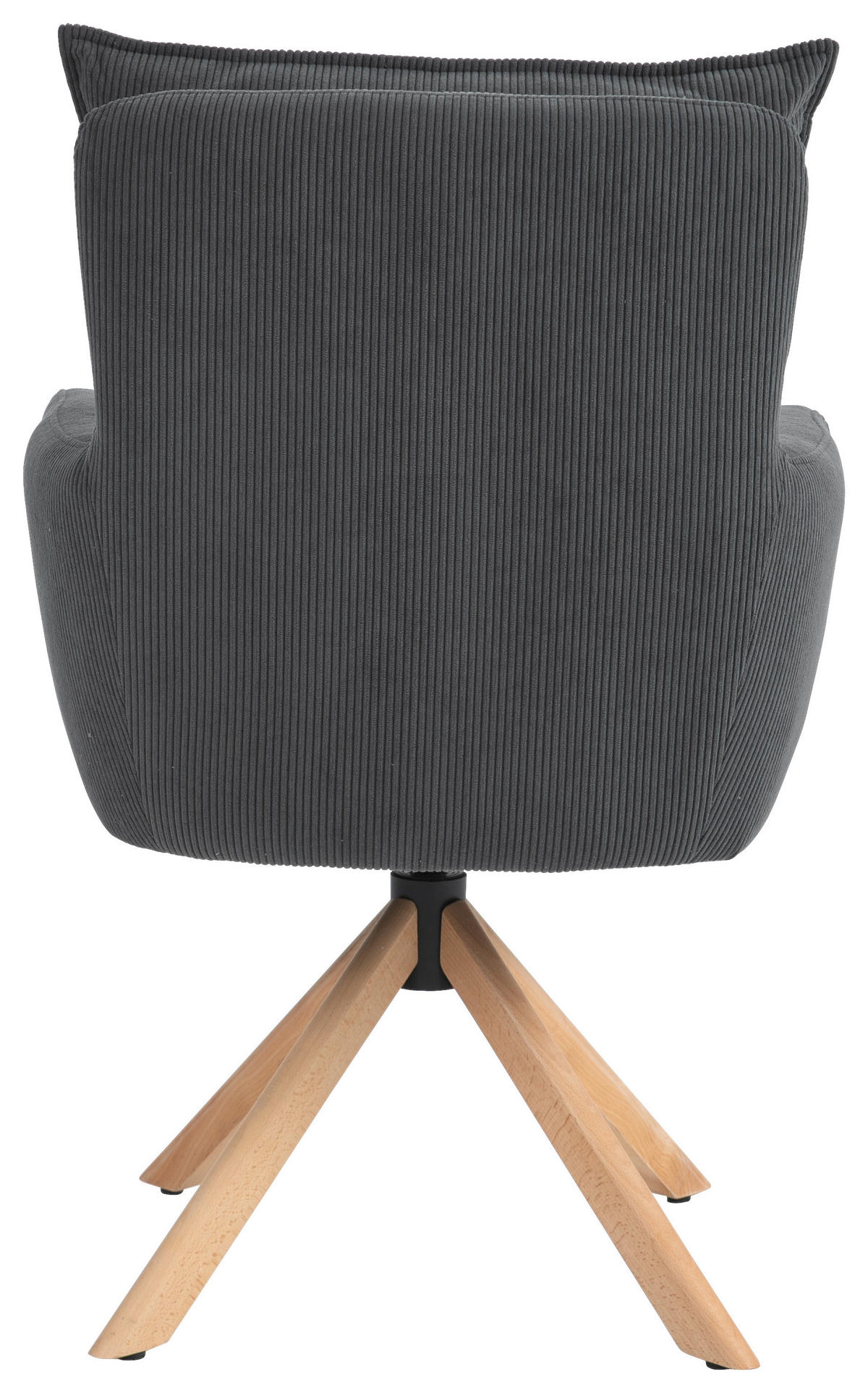 ARMLEHNSTUHL  in Cord  - Anthrazit/Buchefarben, Design, Holz/Textil (60/95/67cm) - Novel