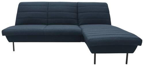 ECKSOFA Looks IX Dunkelblau Webstoff  - Schwarz/Dunkelblau, Design, Textil/Metall (214/168cm) - LOOKS by W.Joop