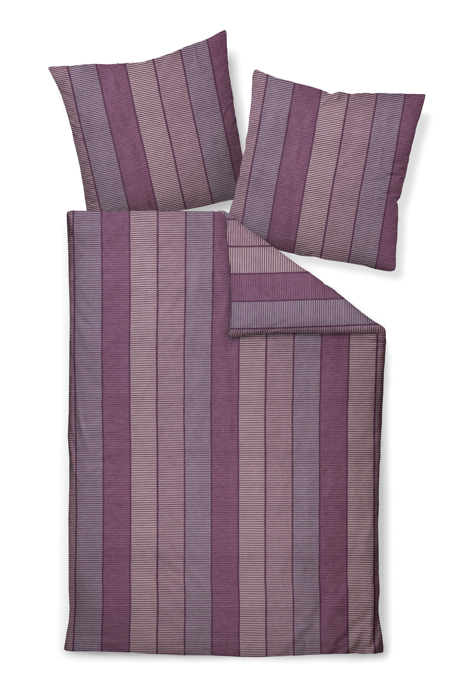 BETTWÄSCHE 2-teilig Makosatin 135/200 cm  - Beere, Design, Textil (135/200cm) - Janine