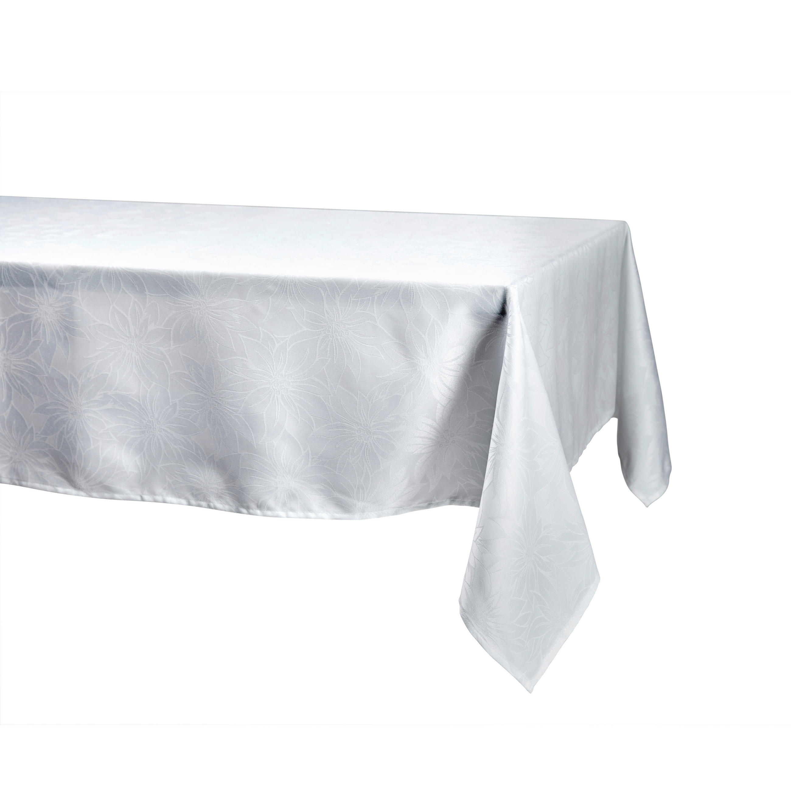 BORDSDUK Jaquard textil damast vit 140/240 cm  - vit, Basics, textil (140/240cm)