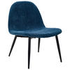 SESSEL Chenille Blau, Schwarz    - Blau/Schwarz, Design, Holz/Textil (63/82/74cm) - Livetastic