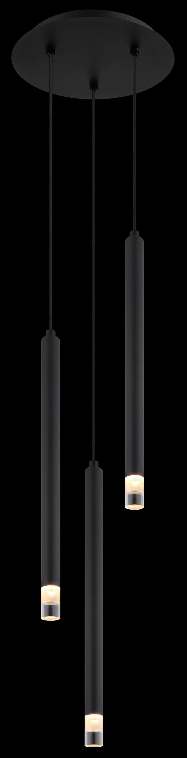 HÄNGLAMPA 24/120 cm  - klar/svart, Basics, metall/textil (24/120cm) - Globo