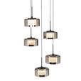 LED-HÄNGELEUCHTE Newark 44/150 cm   - Dunkelgrau, Design, Glas (44/150cm) - Dieter Knoll