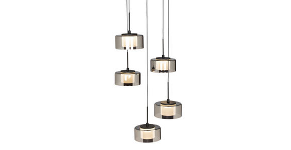 LED-HÄNGELEUCHTE Newark 44/150 cm - Dunkelgrau, Design, Glas (44/150cm) - Dieter Knoll