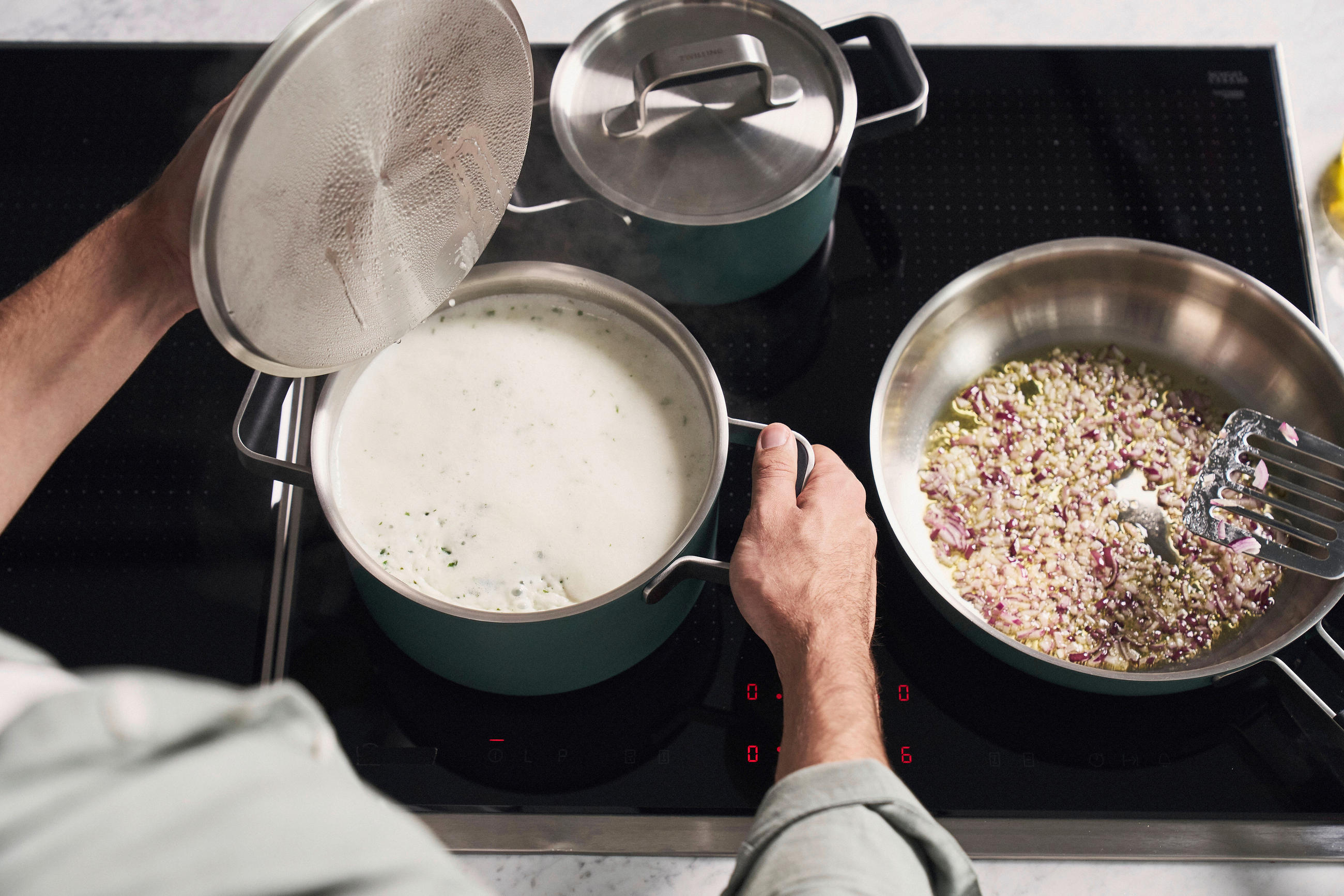 KOCHTOPFSET PURE 5-teilig - Grün, Basics, Metall - Zwilling