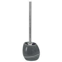 WC GARNITURA S ŠČETKO STONES - barve kroma/siva, Basics, umetna masa (12,5/39,0cm) - Kleine Wolke