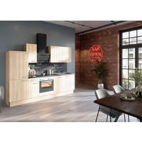 KÜCHENLEERBLOCK 270 cm   in Eichefarben  - Edelstahlfarben/Eichefarben, Basics, Holzwerkstoff/Metall (270cm) - Optifit