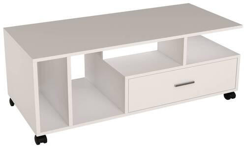 COUCHTISCH in Holzwerkstoff 112/50/42 cm  - Weiß, MODERN, Holzwerkstoff/Kunststoff (112/50/42cm) - MID.YOU