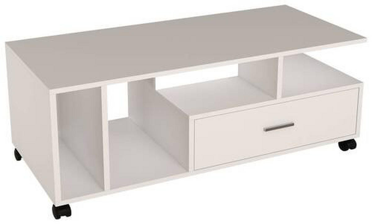 COUCHTISCH in Holzwerkstoff 112/50/42 cm  - Weiß, MODERN, Holzwerkstoff/Kunststoff (112/50/42cm) - MID.YOU