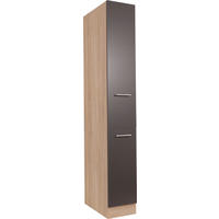 APOTHEKERSCHRANK 30/200/60 cm  in Grau, Eichefarben  - Eichefarben/Silberfarben, Basics, Holzwerkstoff/Metall (30/200/60cm) - Respekta