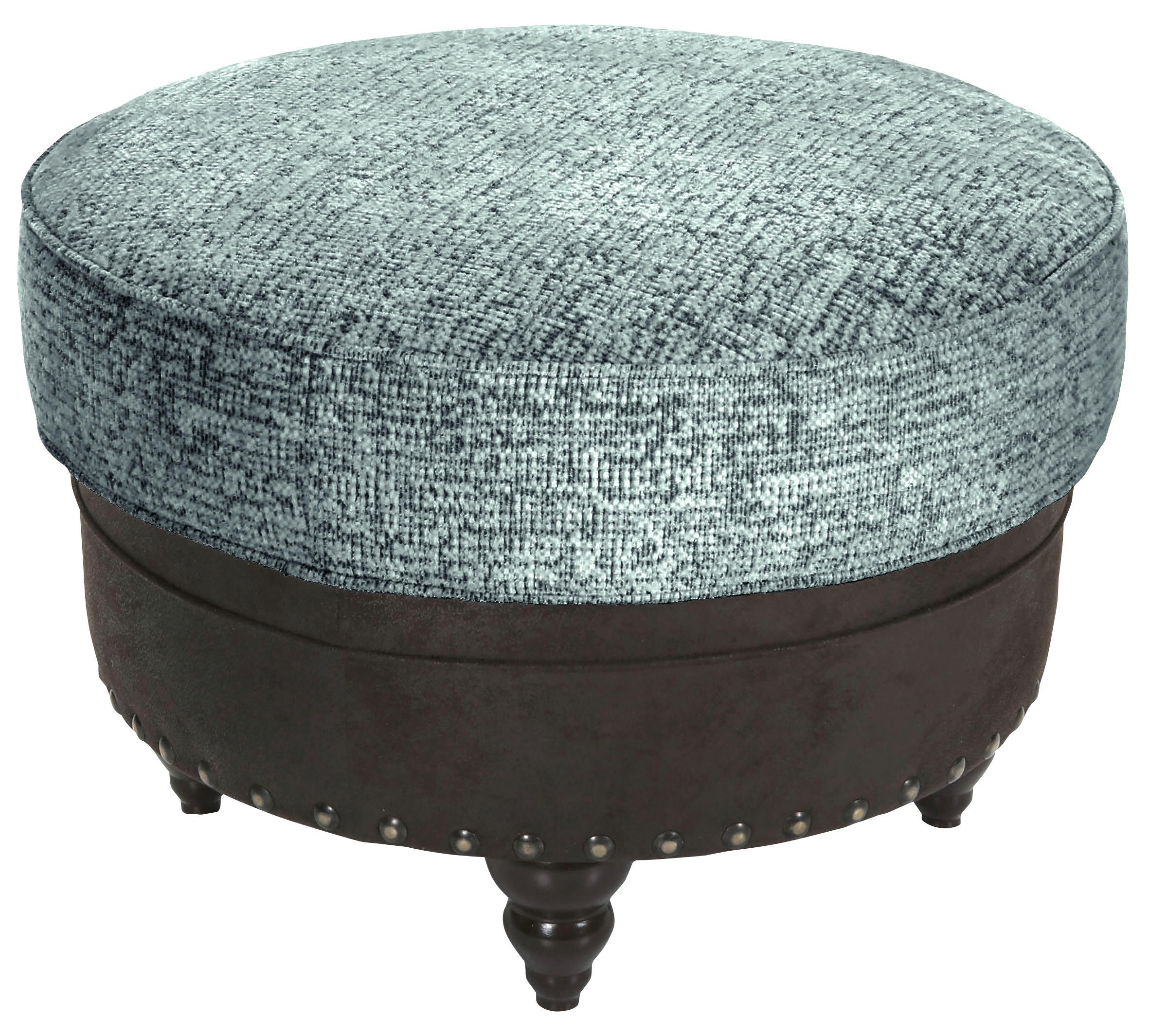 HOCKER in Textil Türkis, Dunkelbraun  - Türkis/Dunkelbraun, ROMANTIK / LANDHAUS, Holz/Textil (75/50/75cm) - Landscape