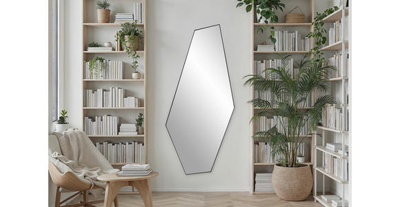 WANDSPIEGEL 78/165/2,5 cm    in Freiform  - Schwarz, Trend, Glas/Holzwerkstoff (78/165/2,5cm) - Landscape