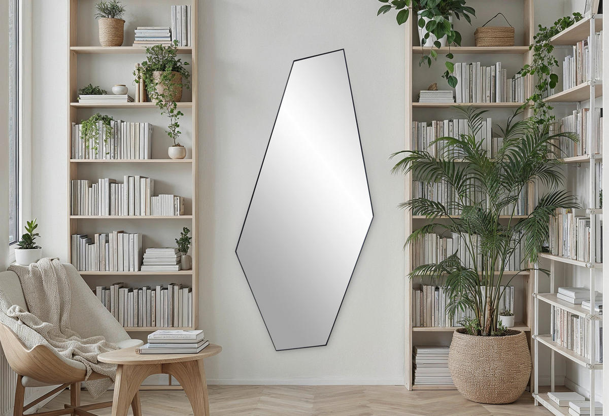 WANDSPIEGEL 78/165/2,5 cm    in Freiform  - Schwarz, Trend, Glas/Holzwerkstoff (78/165/2,5cm) - Landscape