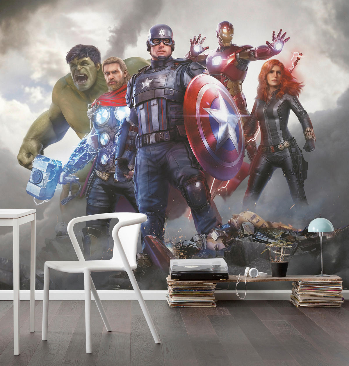 FOTOTAPETE AVENGERS WORKING TOGETHER  - Naturfarben, Design, Textil (300/250cm) - Marvel