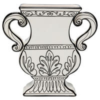 VASE 23,5 cm  - Schwarz/Weiß, KONVENTIONELL, Keramik (23/23/5cm) - Kare-Design