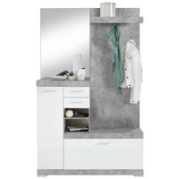 GARDEROBE  in 120/196/35 cm  - Weiß/Grau, MODERN, Holzwerkstoff (120/196/35cm) - MID.YOU