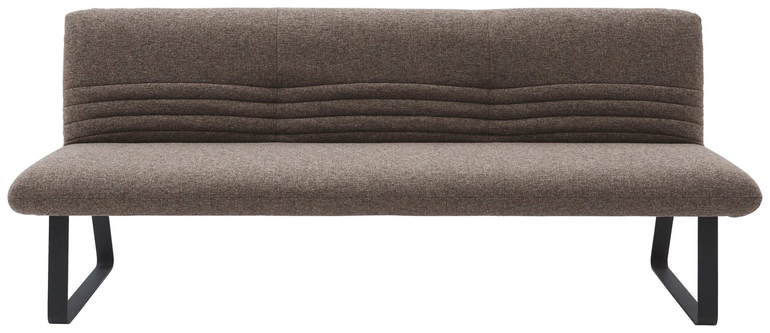 SITZBANK 221/90/70 cm Flachgewebe Olivgrün, Graubraun  - Graubraun/Schwarz, Design, Textil/Metall (221/90/70cm) - Dieter Knoll
