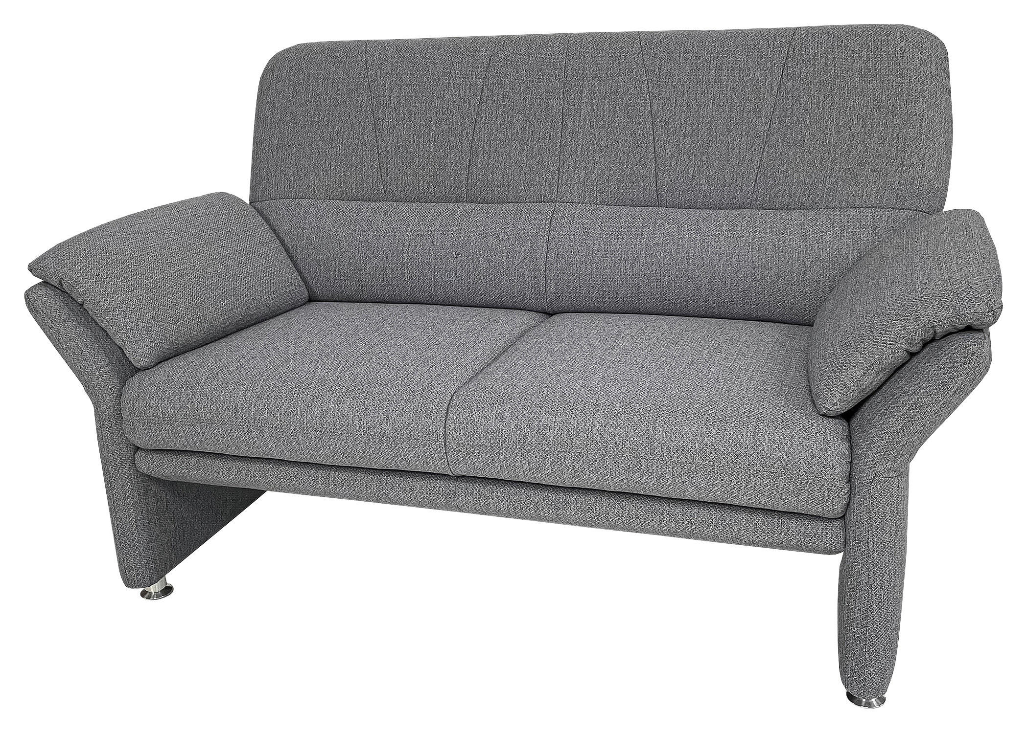 2-SITZER-SOFA Flachgewebe Taubenblau  - Taubenblau, Design, Textil/Metall (147/172/90/89cm) - Horst AG